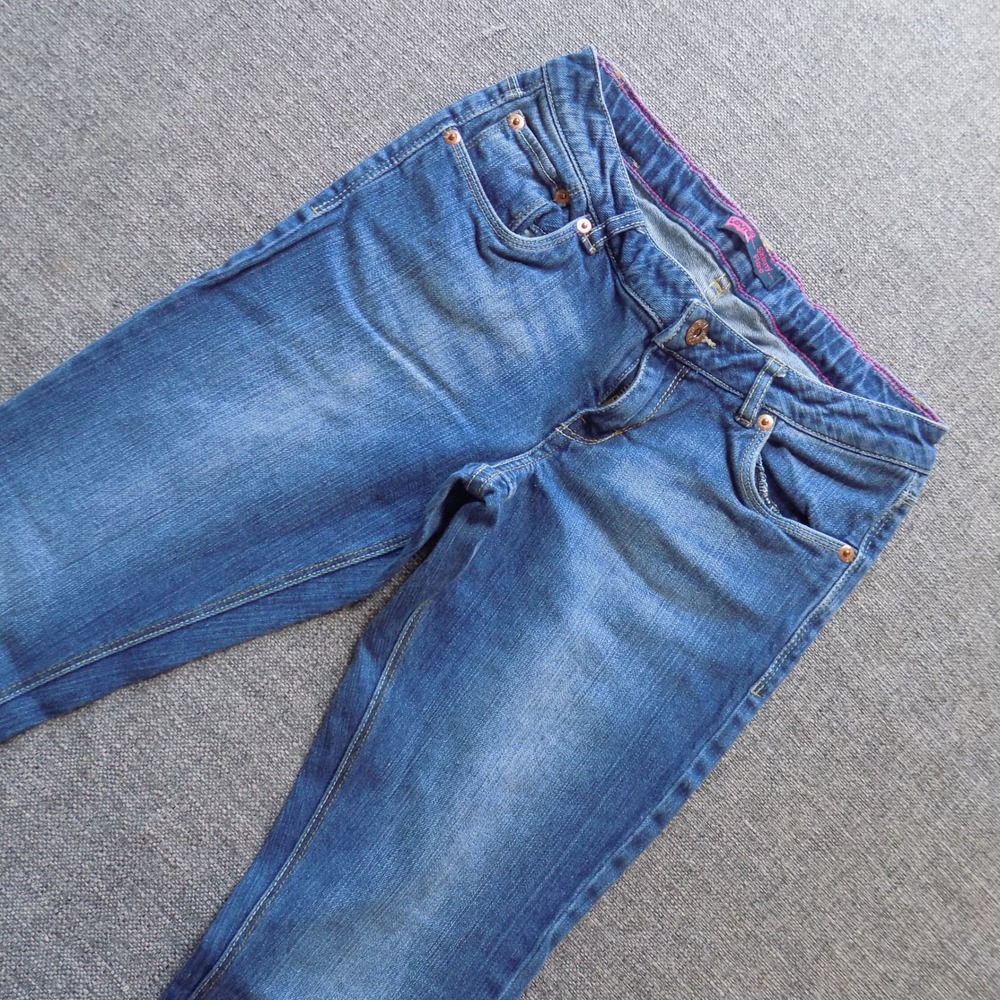 Levi's Flare Jeans Girls 14 Blue Good Low Rise Medium Wash Denim 1806